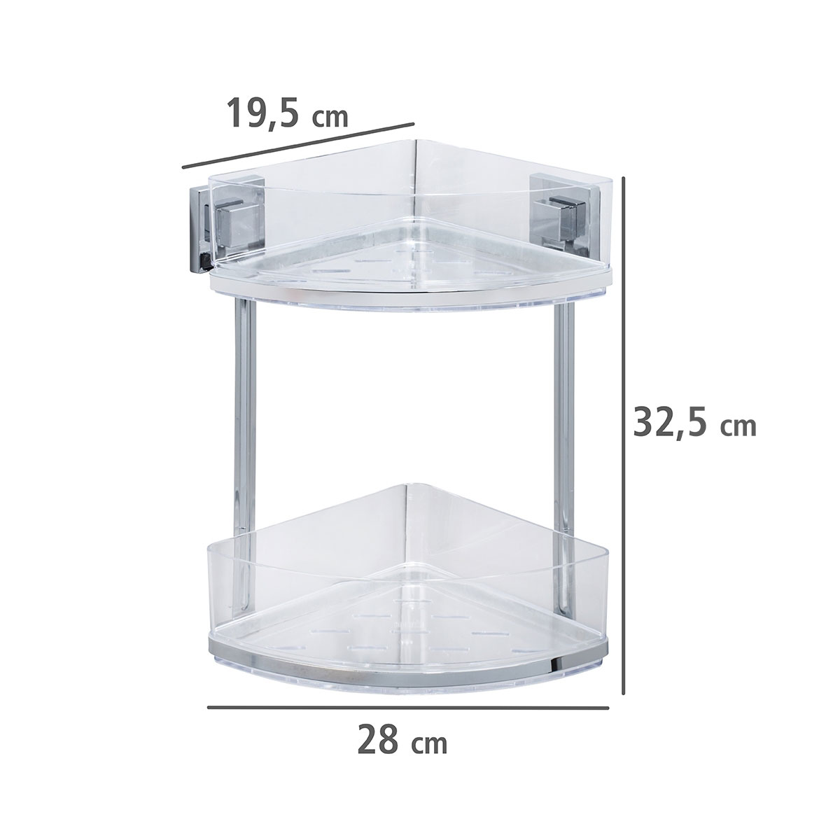 Wenko Vacuum-Loc Eckregal Quadro 2 Etagen Bild 5