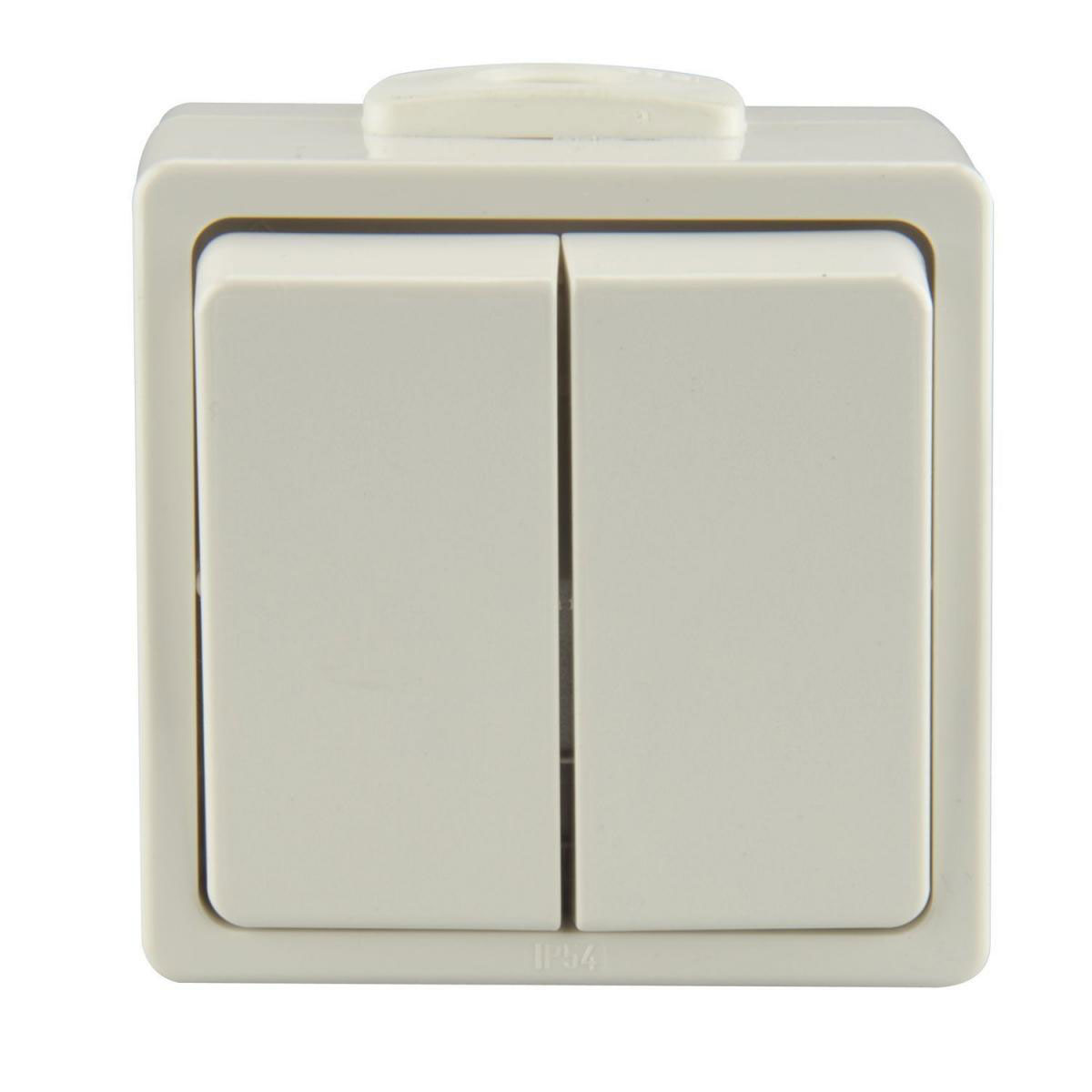 Feuchtraum Serienschalter Aquarius polarweiß