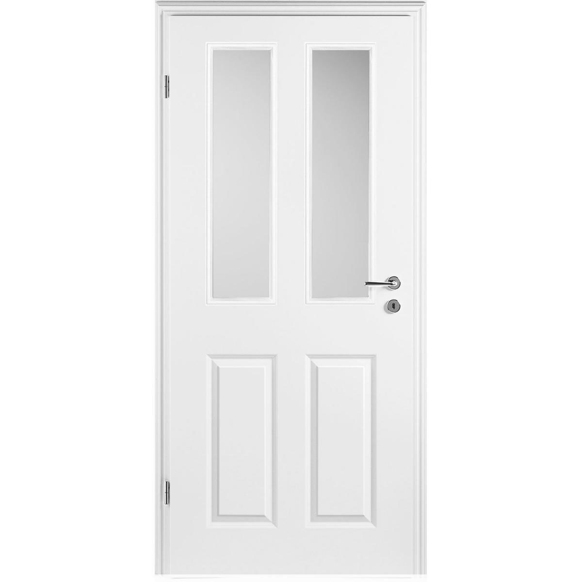 Borne Zimmertür Klassik Weißlack mit Lichtausschnitt 98,5 x 198,5 cm DIN links Borne Zimmertür Klassik Weißlack mit Lichtausschnitt 98,5 x 198,5 cm DIN links