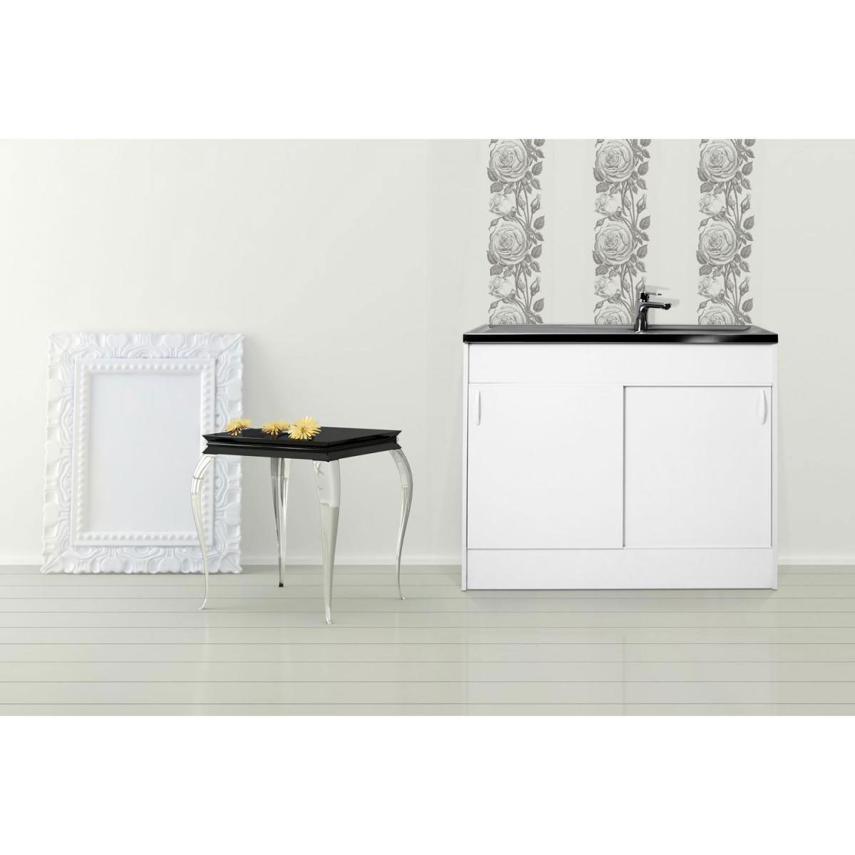 Respekta Samara Komplettspüle KS60S 100 x 60 cm Weiß / Weiß