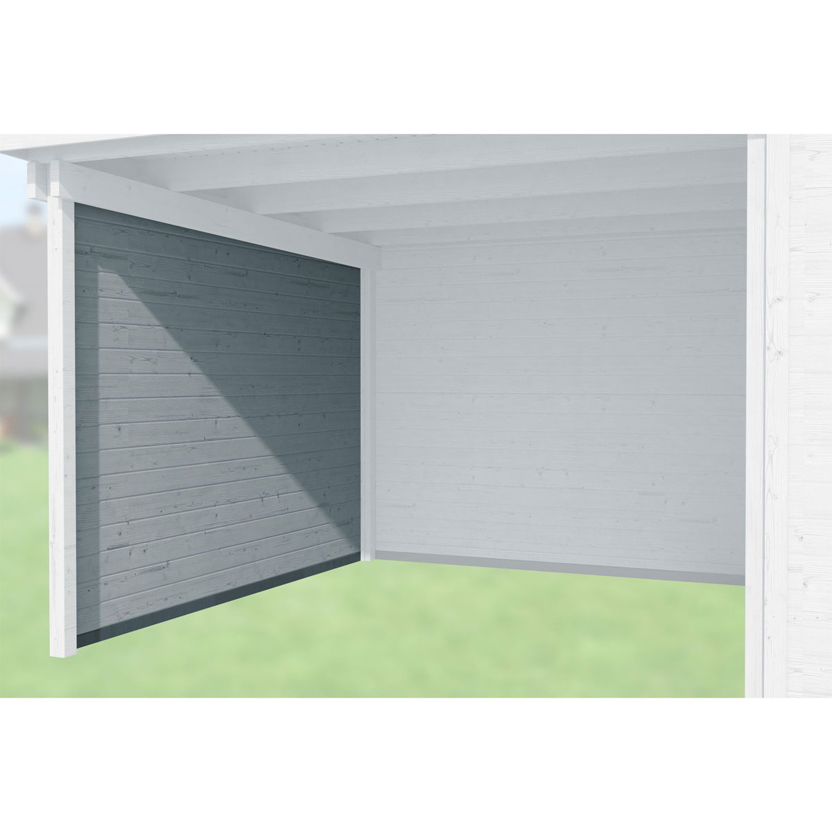Weka Seitenwand für Gartenhaus 126/172 235 cm grau