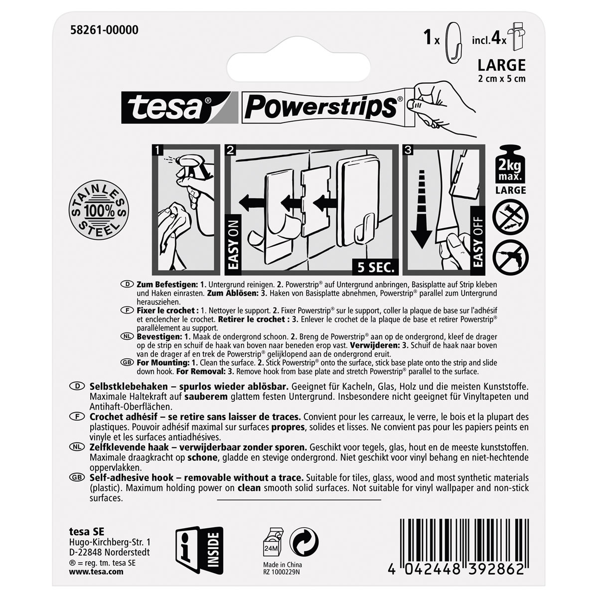 Tesa Haken Powerstrips LargeOval Bild 2