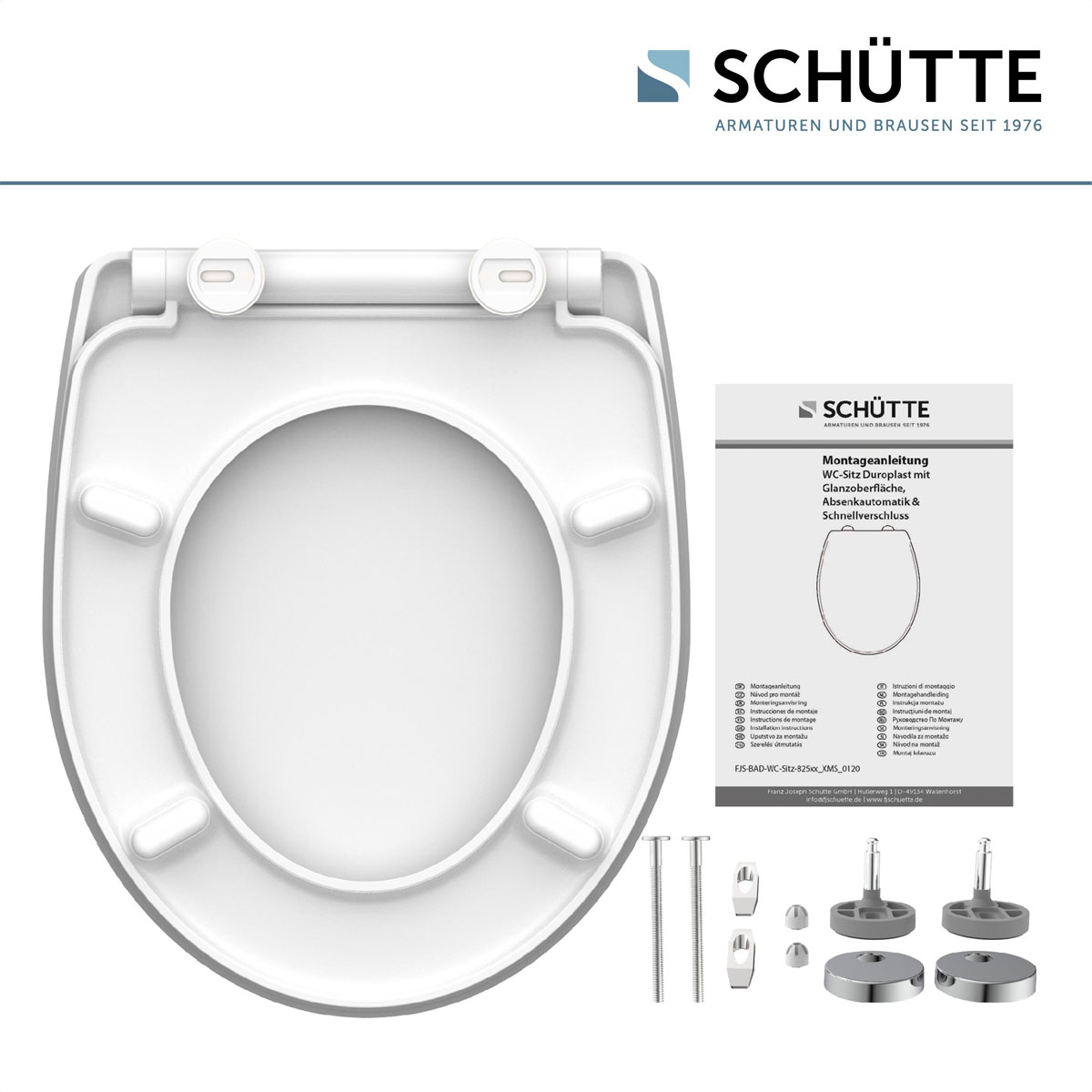 Schütte Duroplast HG WC-Sitz ROUND DIPS mit Absenkautomatik und Schnellverschluss Bild 9