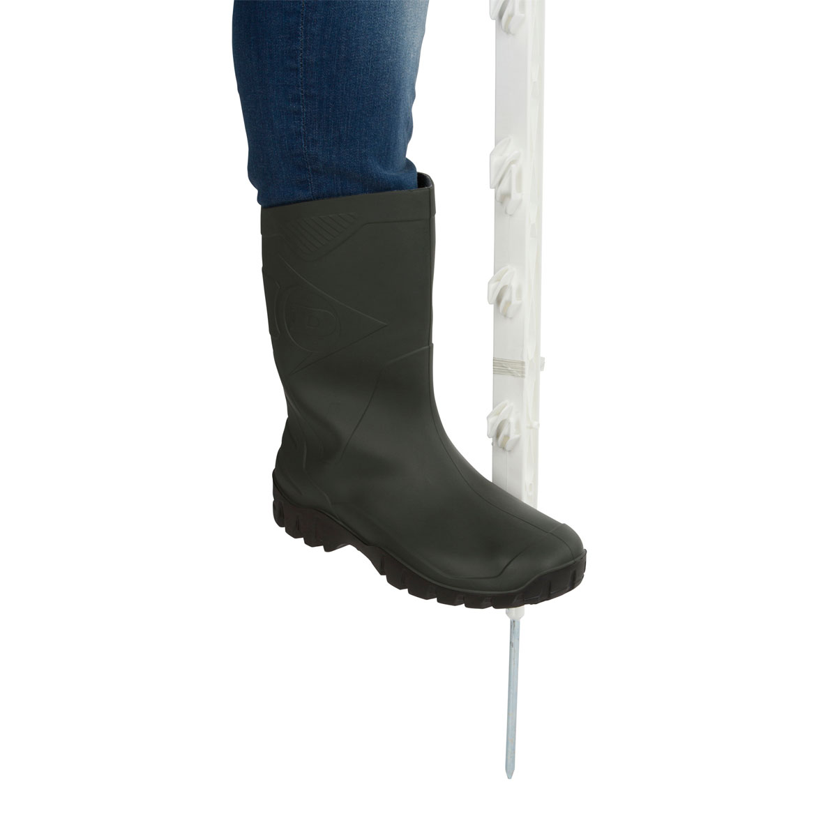 Weidezaunpfahl Eco Einzelspitze 105 cm weiß Weidezaunpfahl Eco Einzelspitze 105 cm weiß