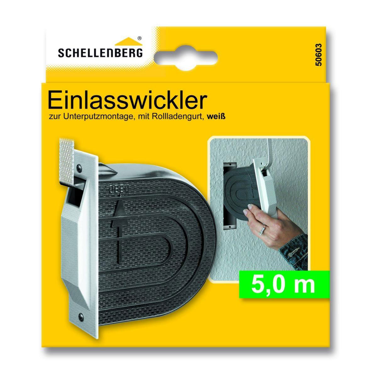 Schellenberg Einlaßwickler Mini inkl 5 m Gurtband Unterputz Bild 2
