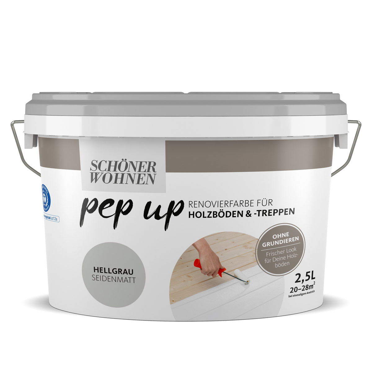 Schöner Wohnen Farbe pep up Holzböden und -treppen hellgrau 2,5 L Bild 1