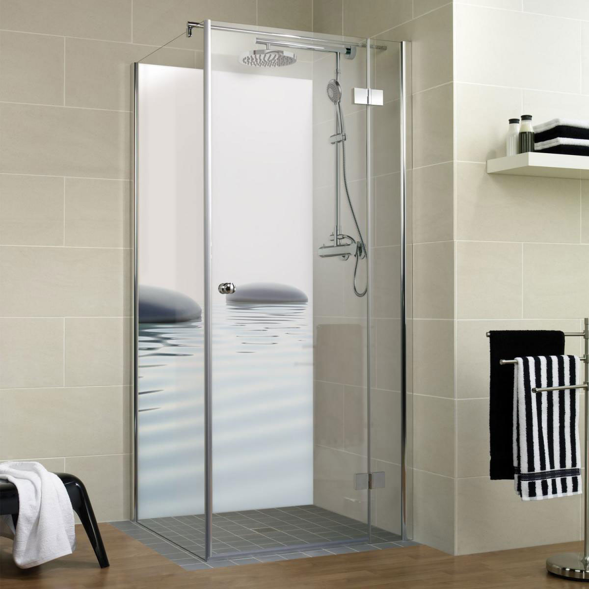 Schulte Duschrückwand Foto Zen Steine und Wasser 2100 x 900 mm