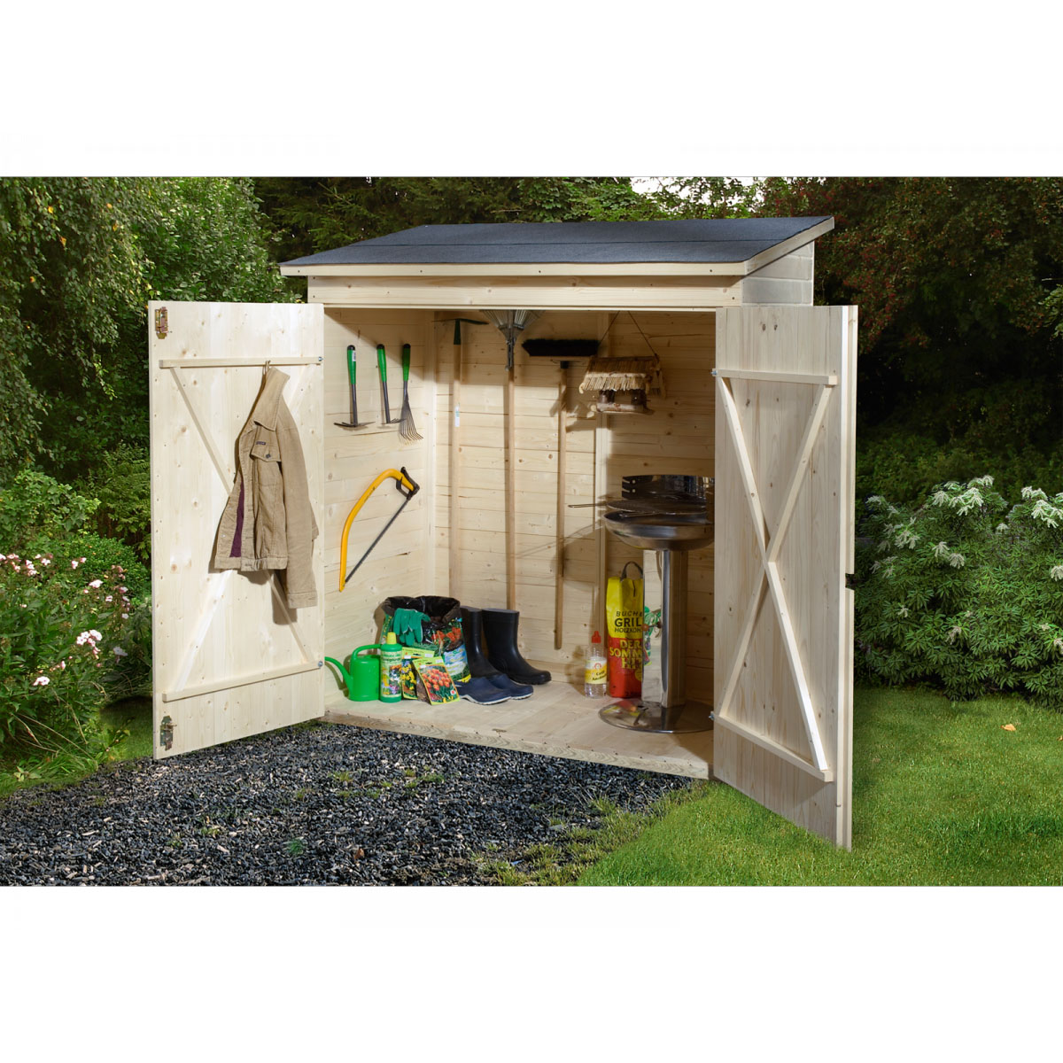 Weka Gartenschrank 2 mit Doppeltür 14 mm
