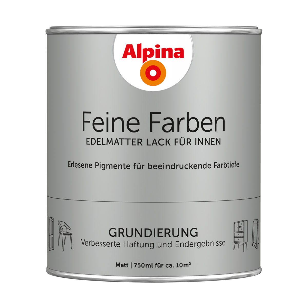 Alpina  Buntlack Feine Farben Lack Grundierung 750ml