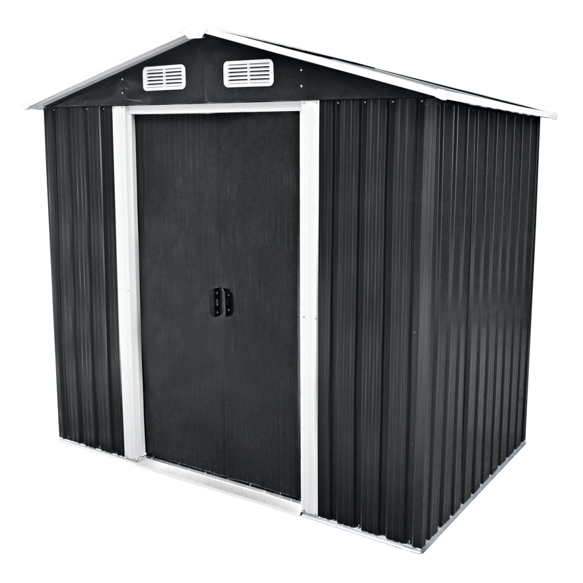Durabil Gerätehaus Moritz carbon und weiß 204 x 186 x 132 cm