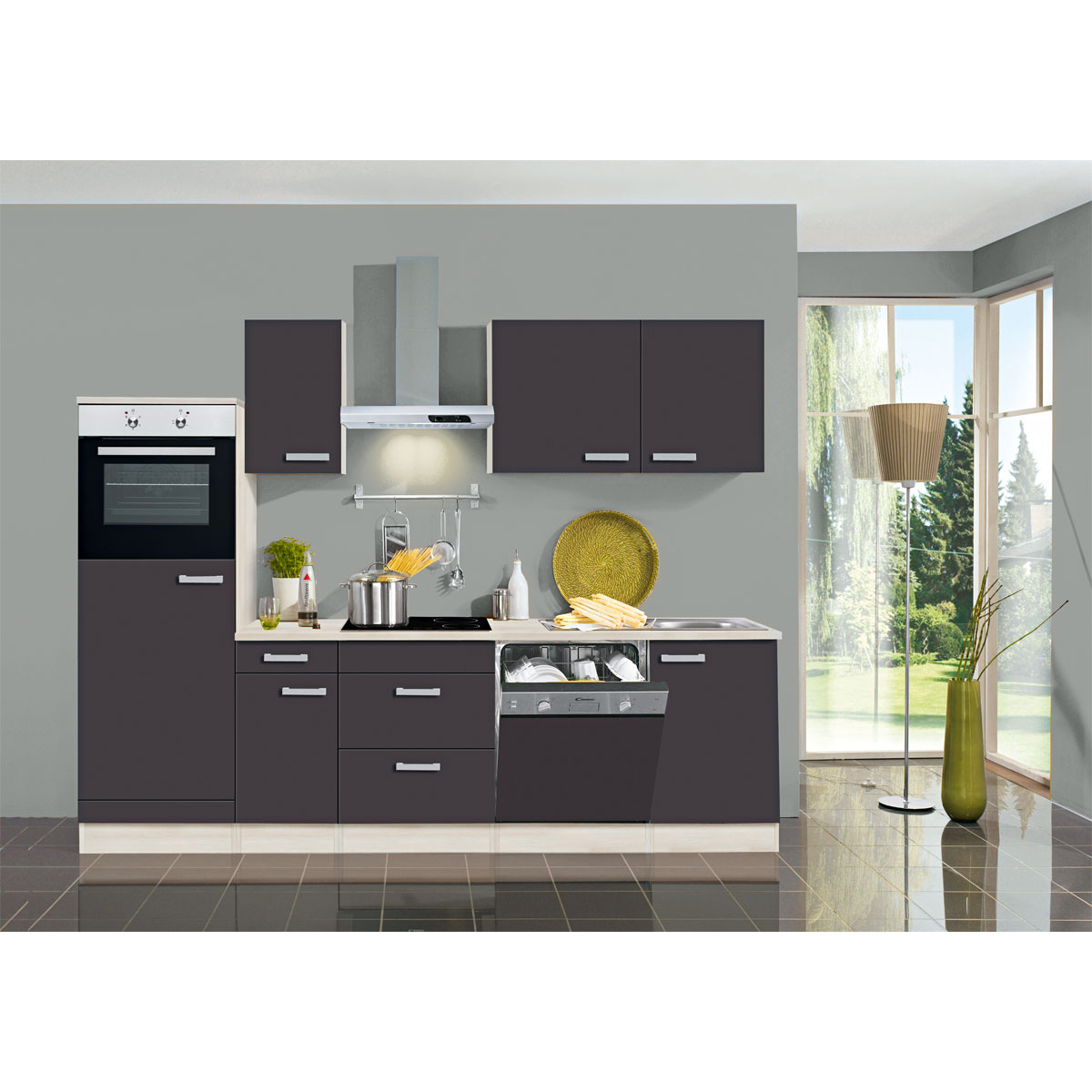 Küchenblock Faro Kompakt 270 cm inkl Spüle und Arbeitsplatte