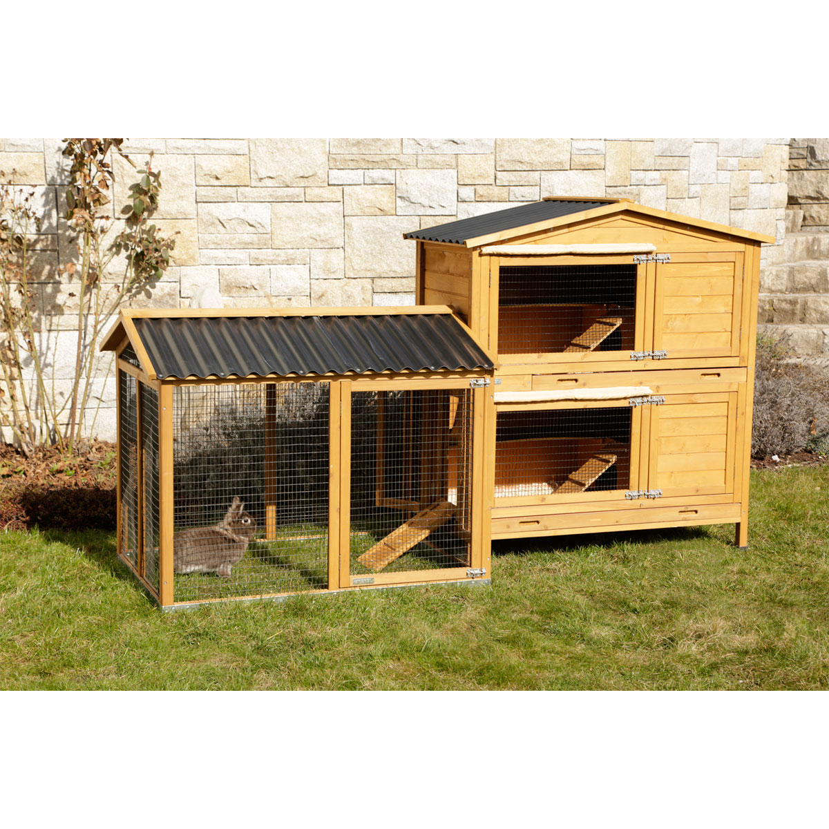 Kleintierstall Appartment Pro 118 x 130 x 61 cm braun Bild 12