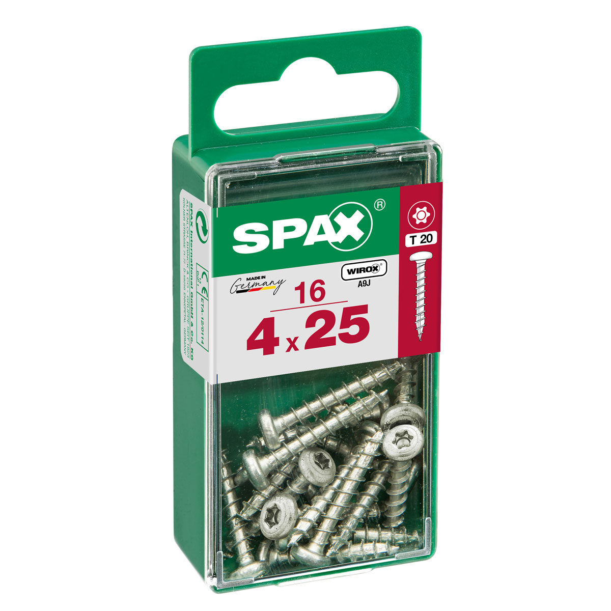 Spax Universalschraube WIROX Rundkopf 4 x 25 mm Torx 16 Stück