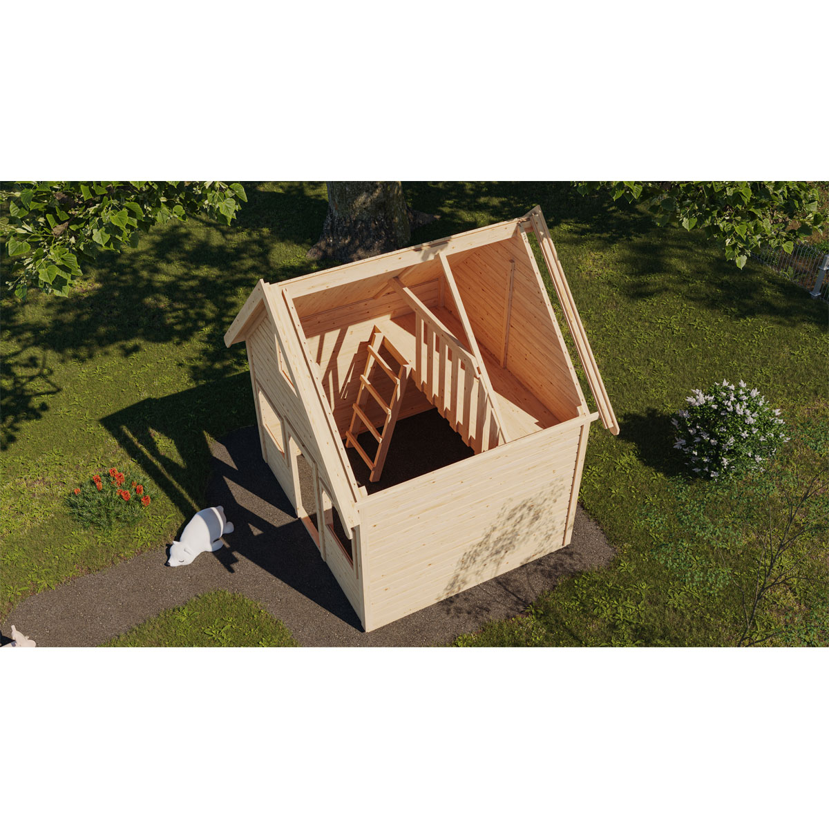 Spielhaus Kalle naturbelassen Bild 5