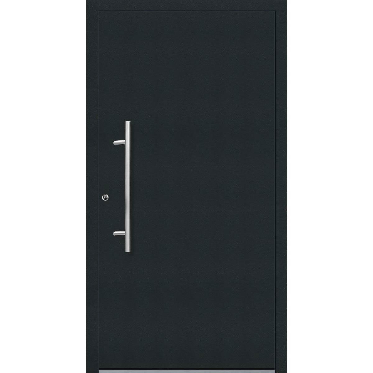 Aluminium Sicherheits-Haustür Latina Exklusiv 75 mm anthrazit 110 x 210 cm Anschlag links inkl Griffset