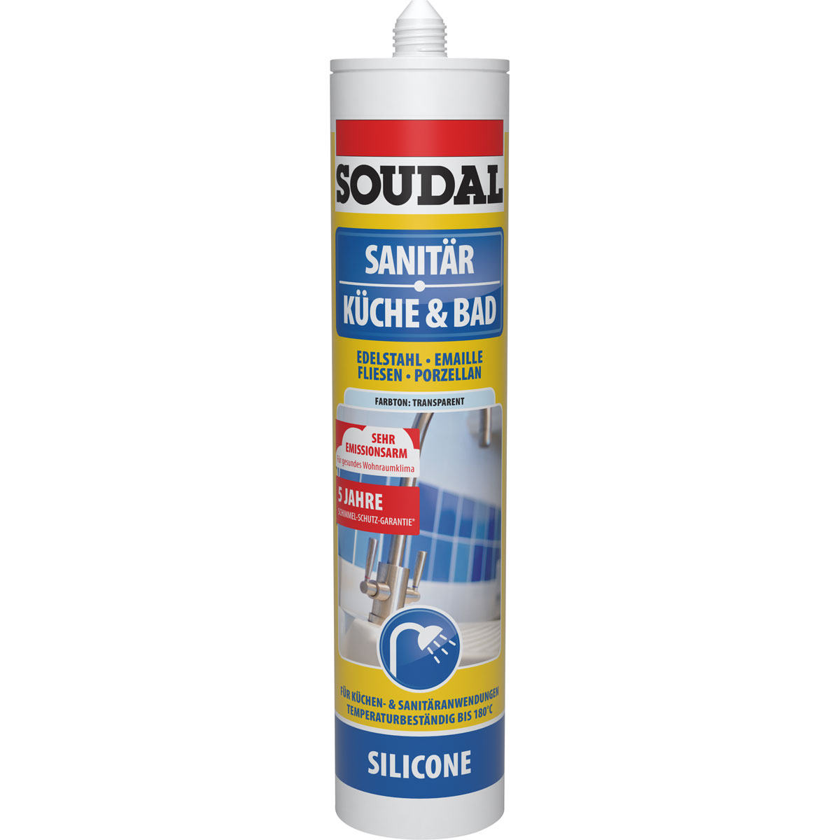 Soudal Sanitärsilikon Küche und Bad lebensmittelgeeignet weiß