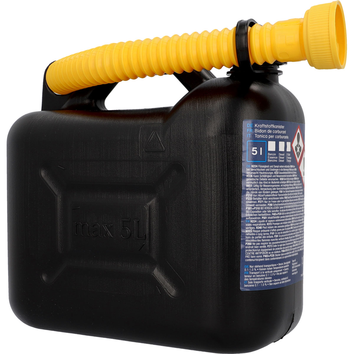 Cartrend  Benzinkanister 5 L Kunststoff schwarz