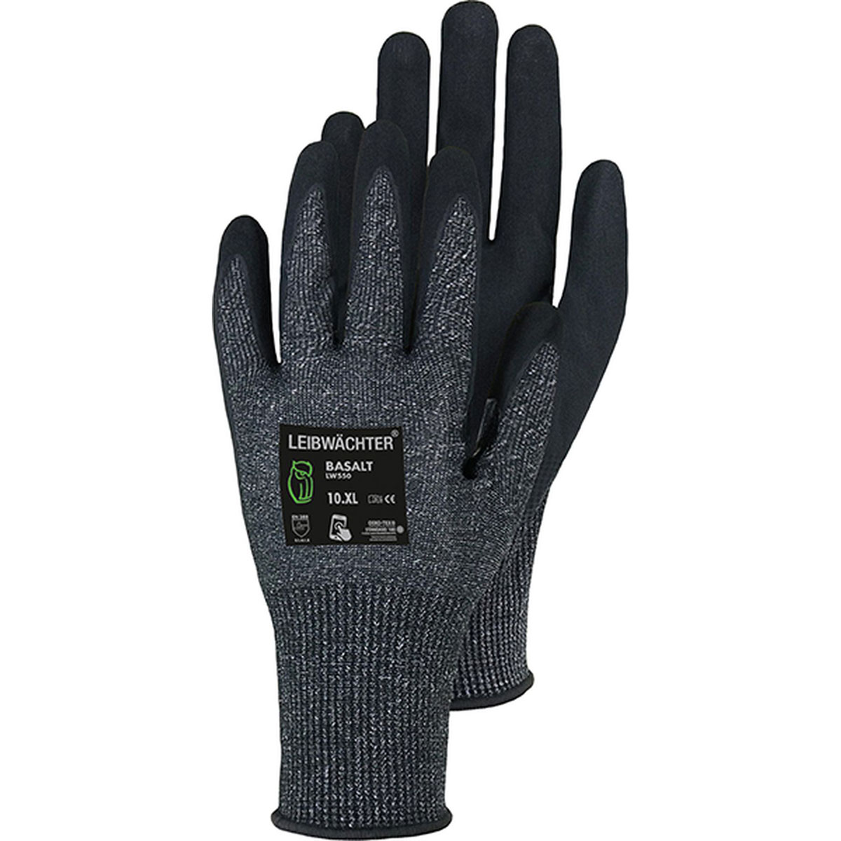 Triuso Arbeitshandschuh Leibwächter mit Touch-Funktion schwarz Größe 11