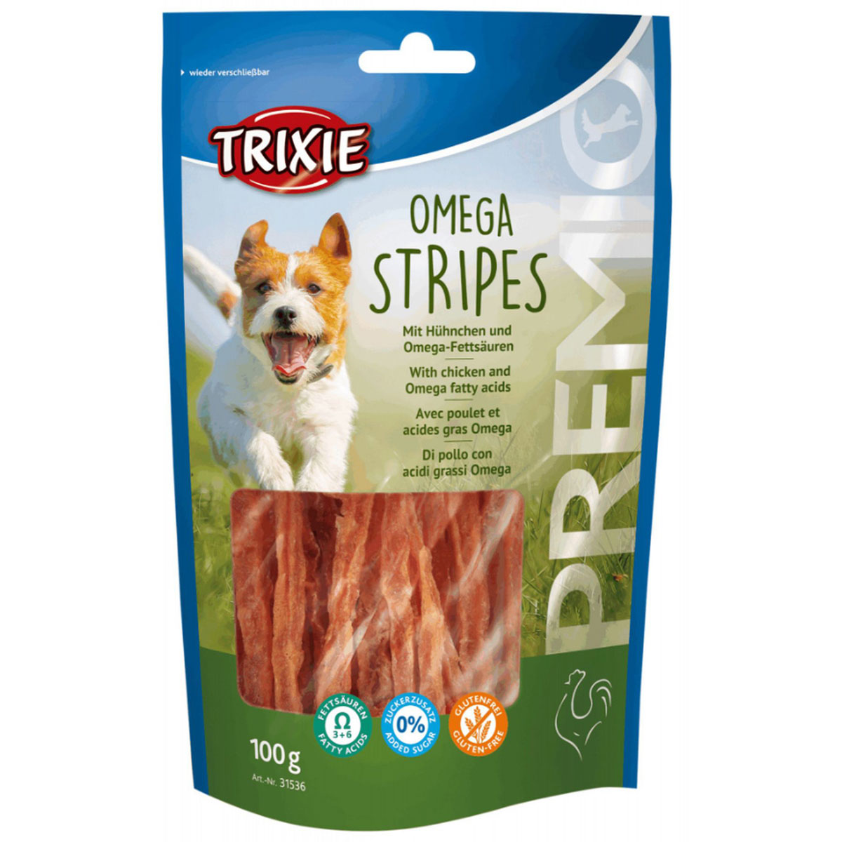 Trixie  Premio Omega Stripes Hühnchen 100g
