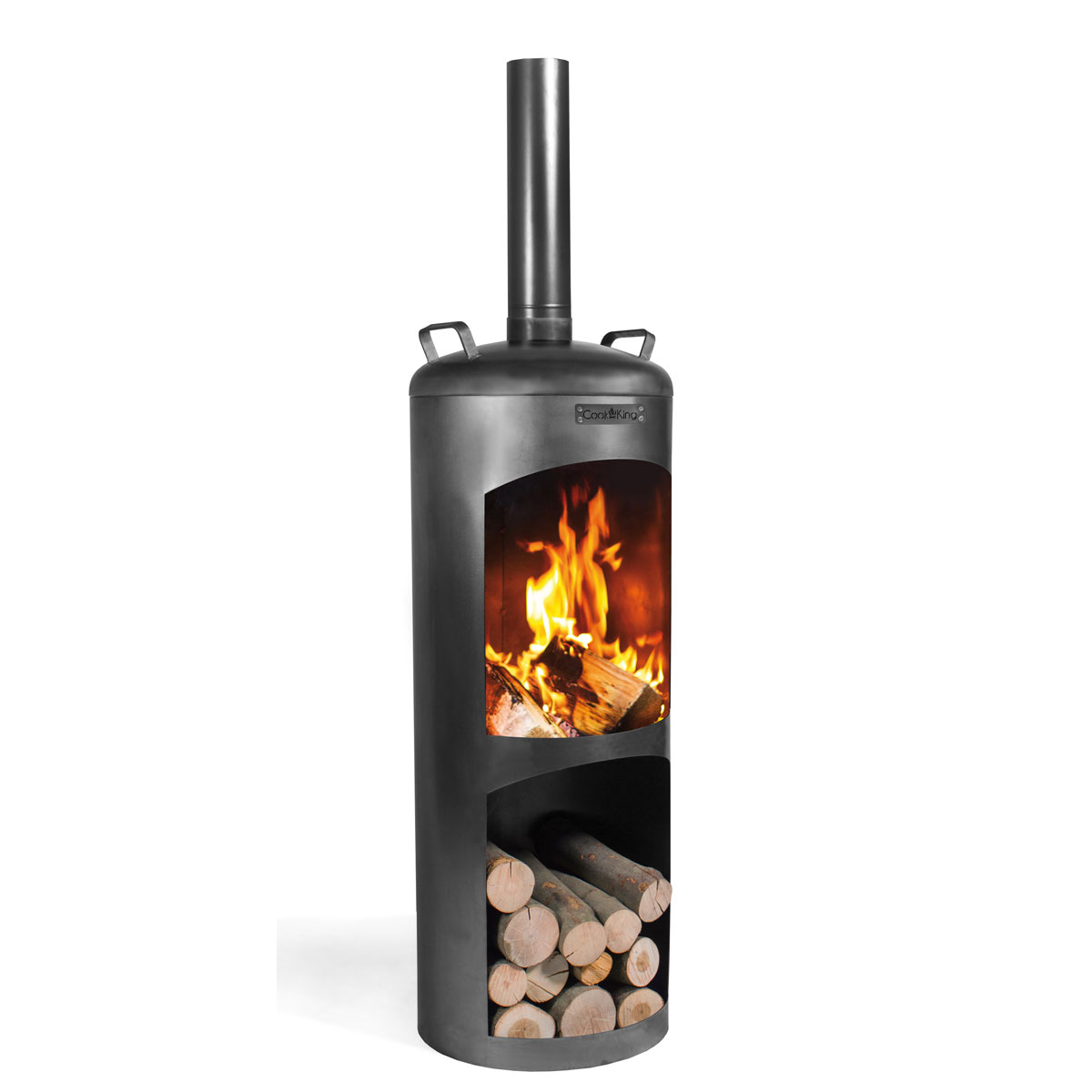 CookKing Terrassenofen Faro 40x158cm Schwarz