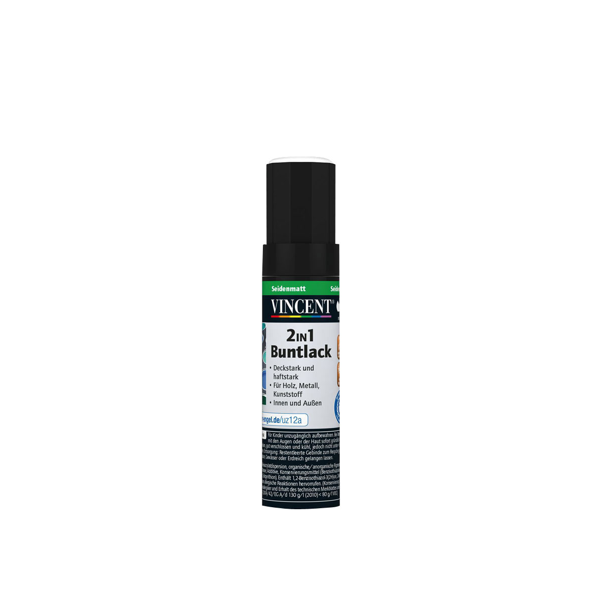 Vincent 2in1 Lackstift silbergrau seidenmatt Vincent 2in1 Lackstift silbergrau seidenmatt