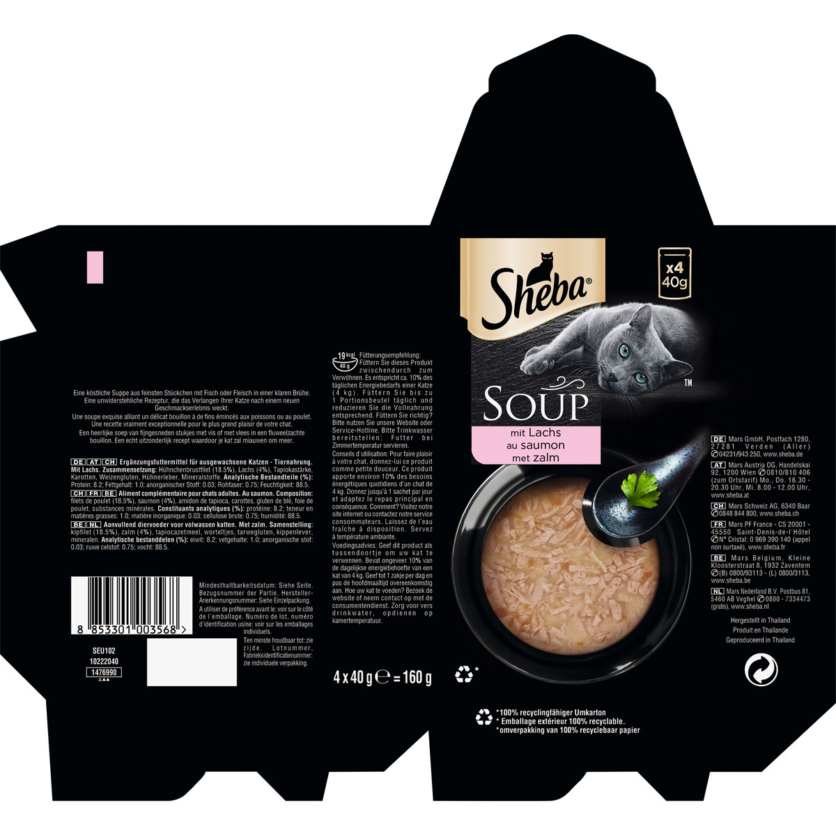 Sheba Katzensuppe mit Lachs 4 x 40 g Bild 3