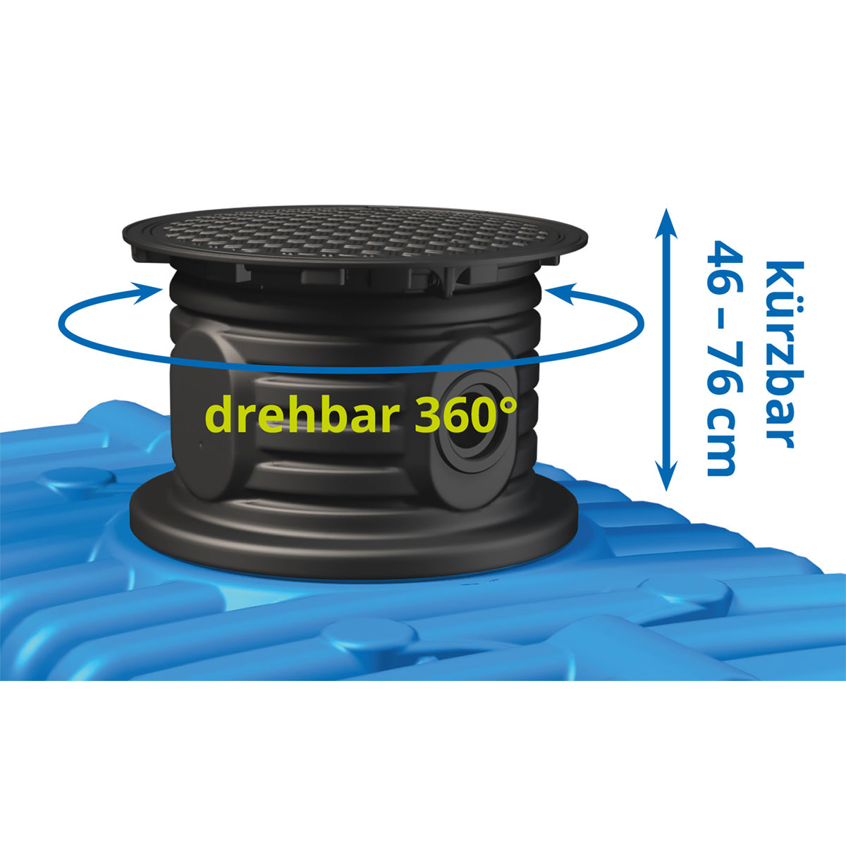 4rain  Flachtank Flat XL 7000 Liter inkl. Schachtverlängerung Bild 2