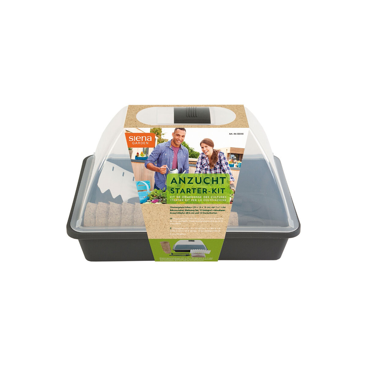 SIENA GARDEN  Anzucht Starter-Kit 24- teilig 29 x 19 x 19 cm