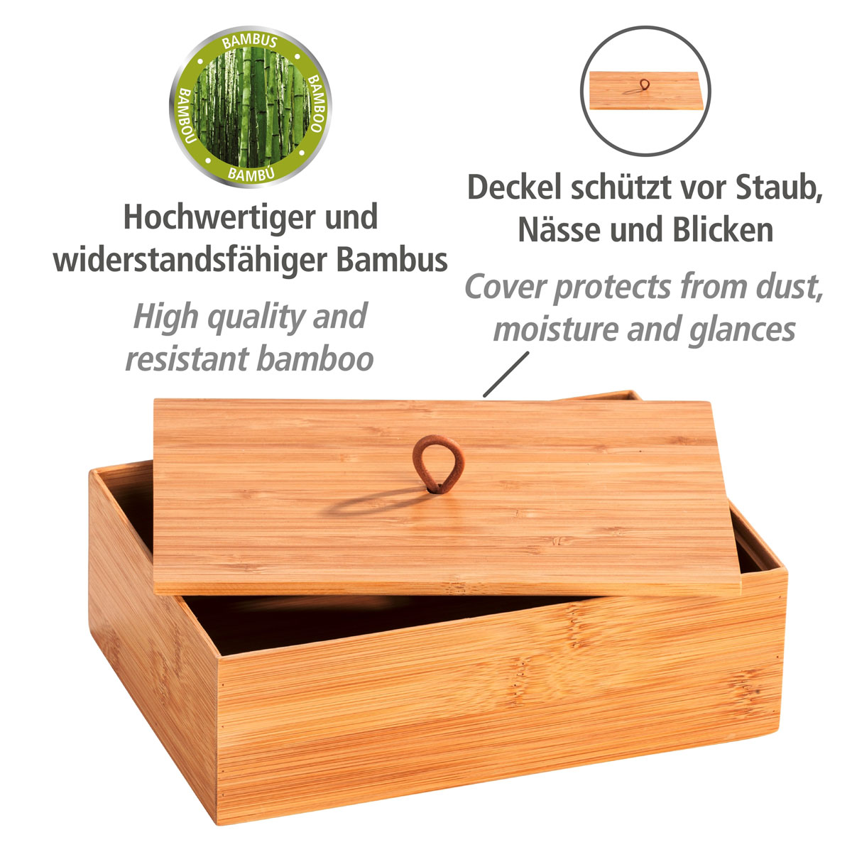 Wenko BambusBox mit Deckel Terramit L 503041