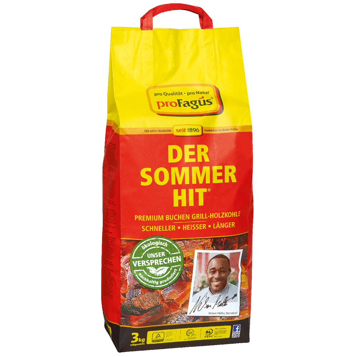 proFagus Holzkohle Der Sommer Hit 3 kg