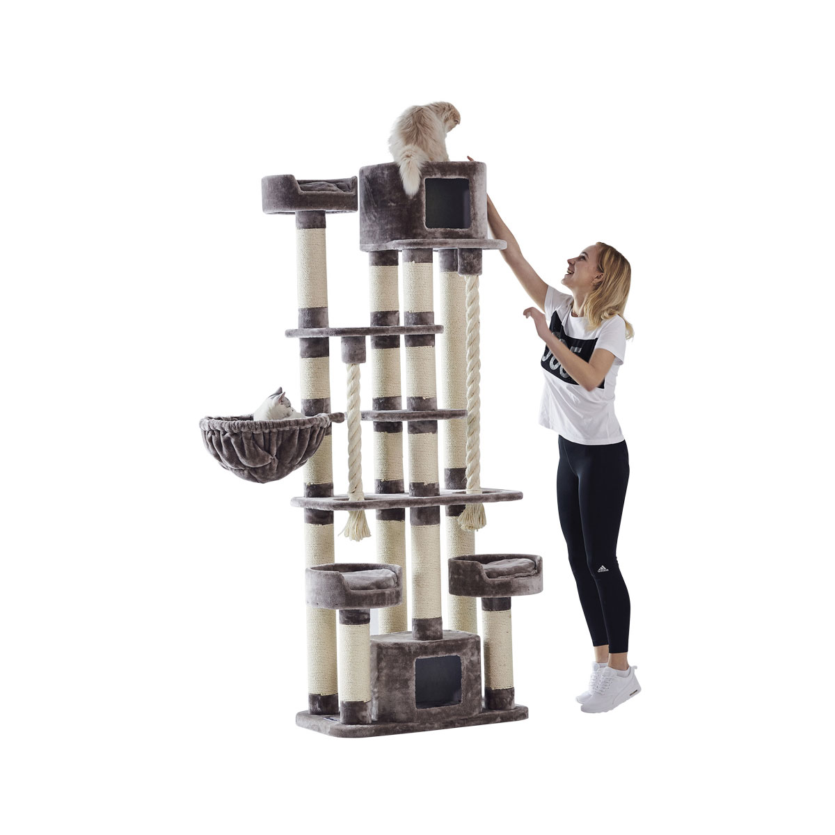 Nobby Kratzbaum Kyla 80 x 50 x 209 cm cappuccino Bild 2