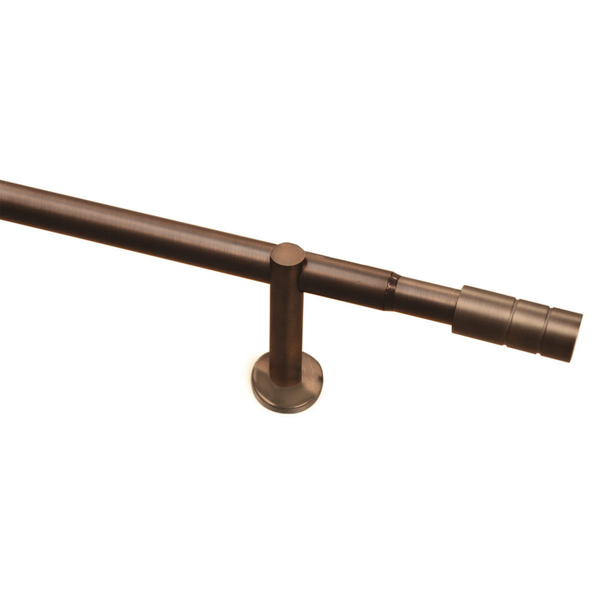 Gardinia Gardinenstangen-Set Zylinder Durchmesser 2,2/2,5 x 190-360 cm bronze