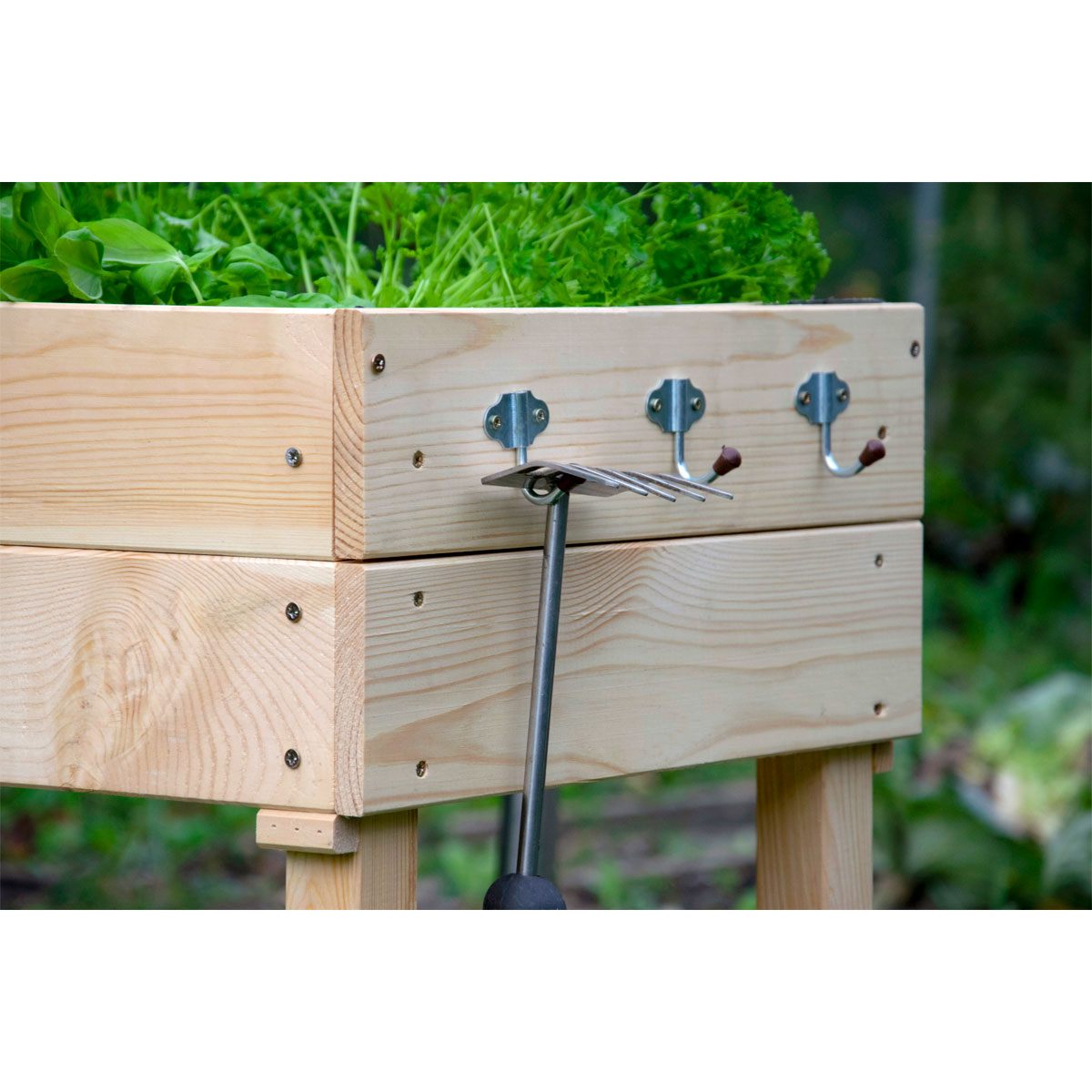 dobar Hochbeet beige 116 x 110 x 40 cm Bild 7