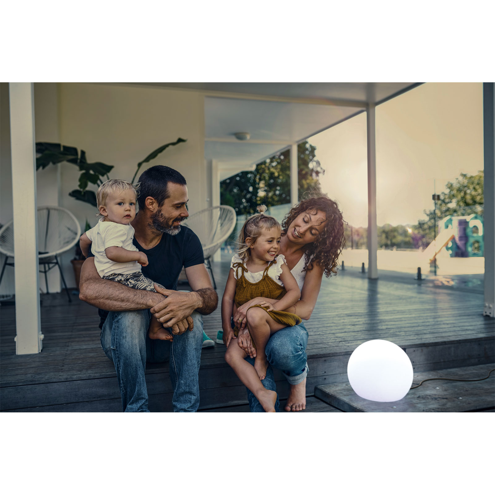 NewGarden Kugelleuchte Buly 30 Ø 30 cm wetterfest weiß Bild 5