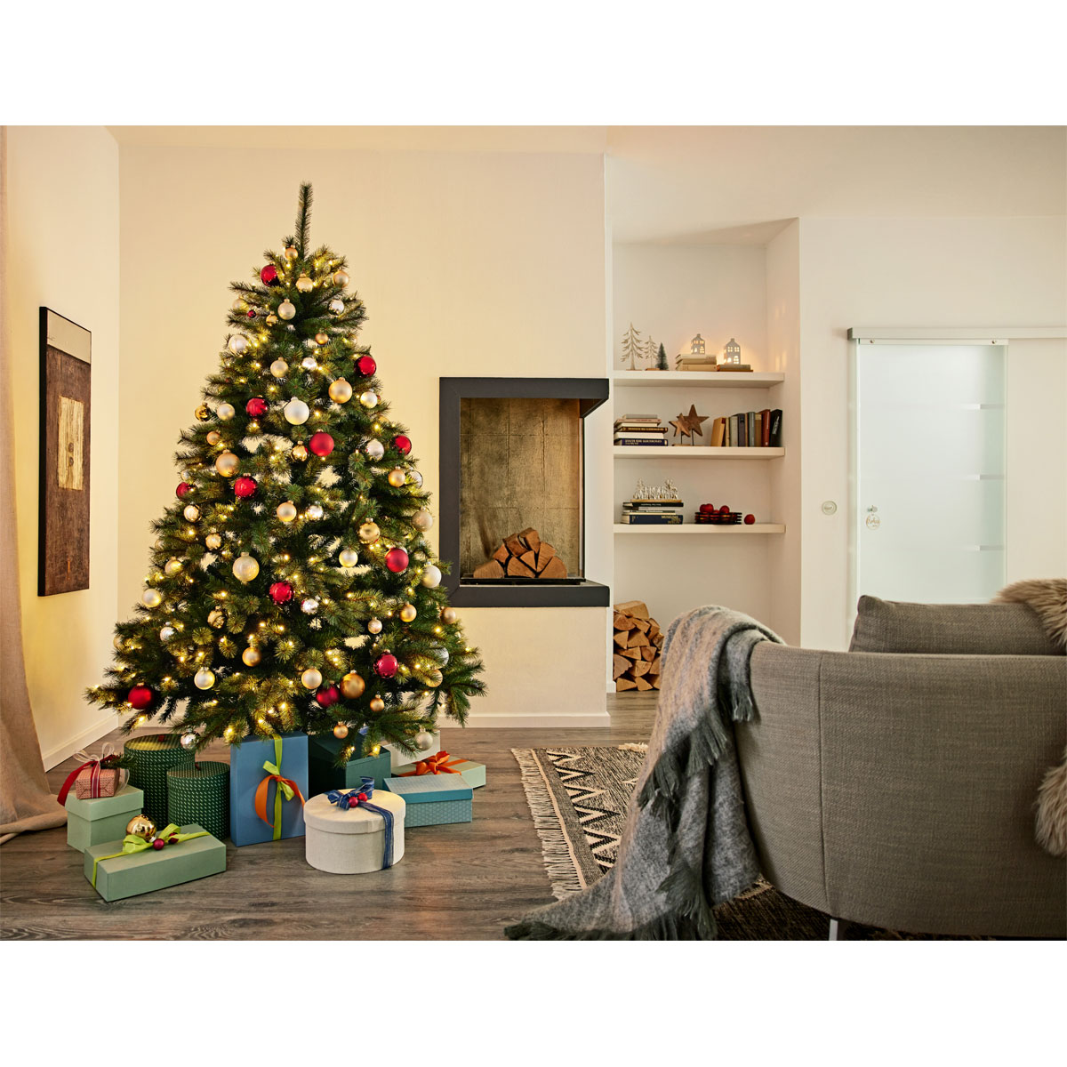 Stern zum Stellen natur Metall/Holz 16 x 22 x 5 cm Bild 2