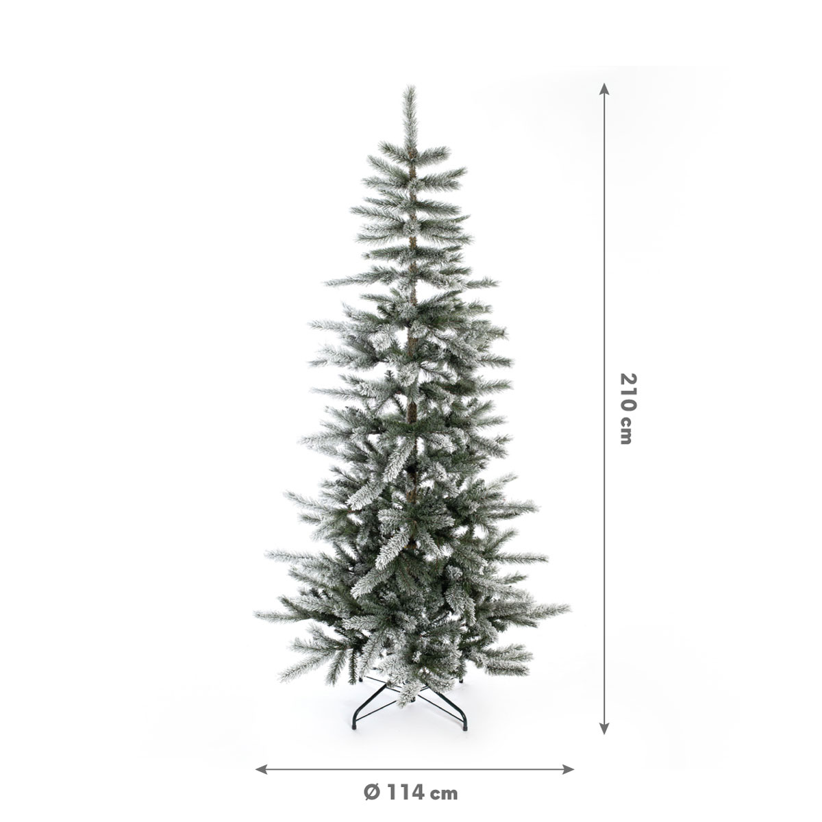 Evergreen Künstlicher Weihnachtsbaum Cedar Frost Kiefer 114x210cm Grün Weiß Bild 12