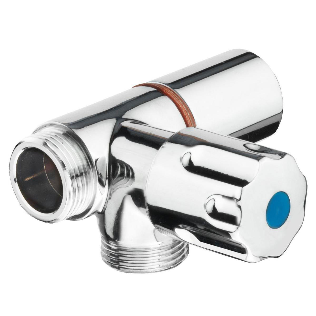 Maschinen-Batterieventil 3/4" rechts chrom