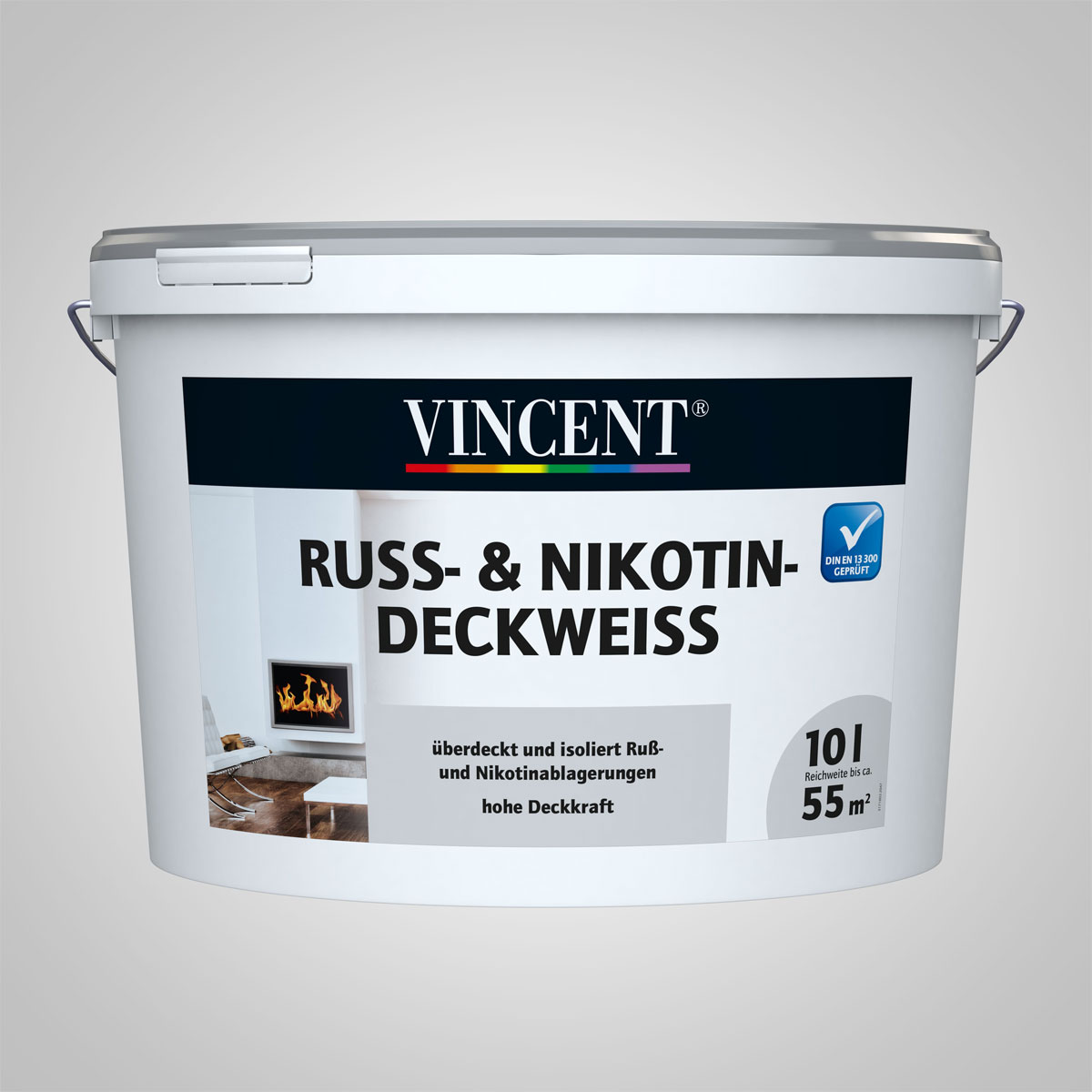 Vincent Ruß- und Nikotin-Deckweiß 10 L