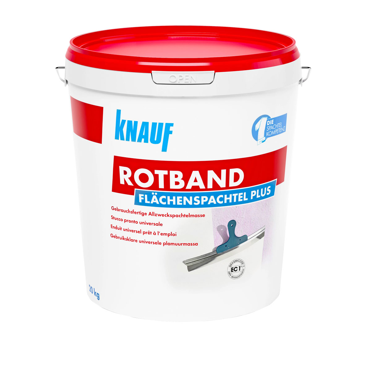 Knauf Flächenspachtel Plus Rotband 20 kg Bild 2
