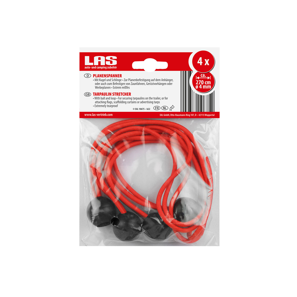 LAS 10675 Planenspanner mit Kugel und Schlinge 4- teilig  Bild 3