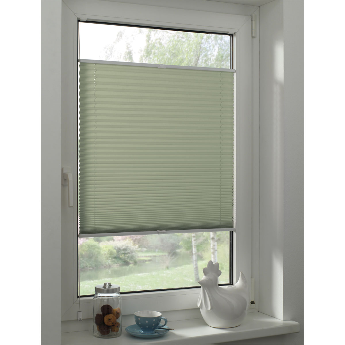 Gardinia Plissee Easyfix Greta mintgrün 50 x 130 cm Bild 3