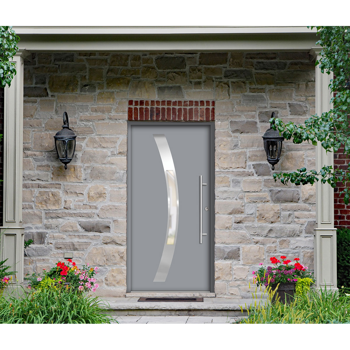 SplenDoor  Premium-Haustür Passivedoor Goeteborg RC2 energiesparend einbruchsicher grau 100 x 200 cm rechts Bild 2