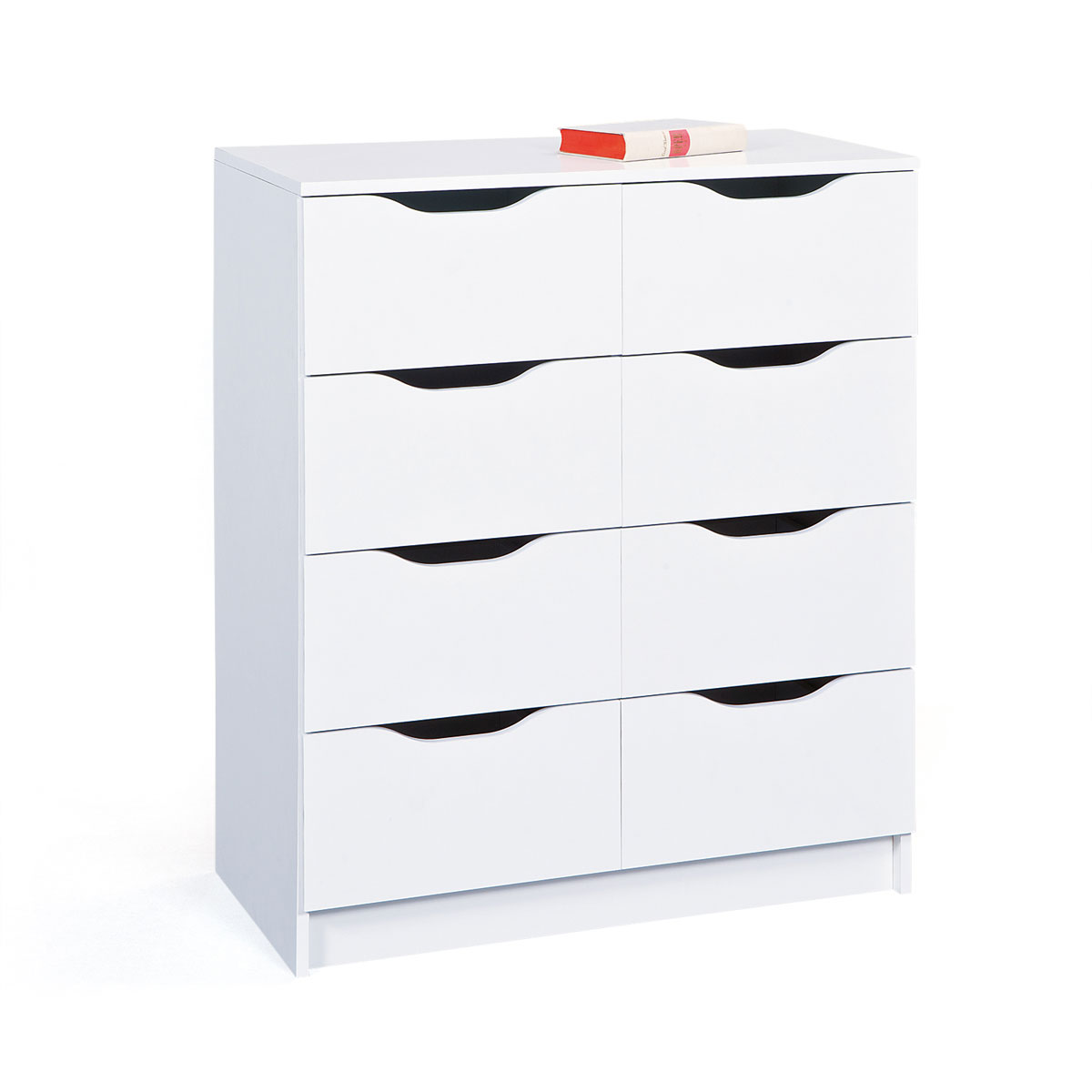 Inter Link Kommode „Westphalen 8-H“, weiß, 8 Schubladen, 80x91x40 cm Bild 2