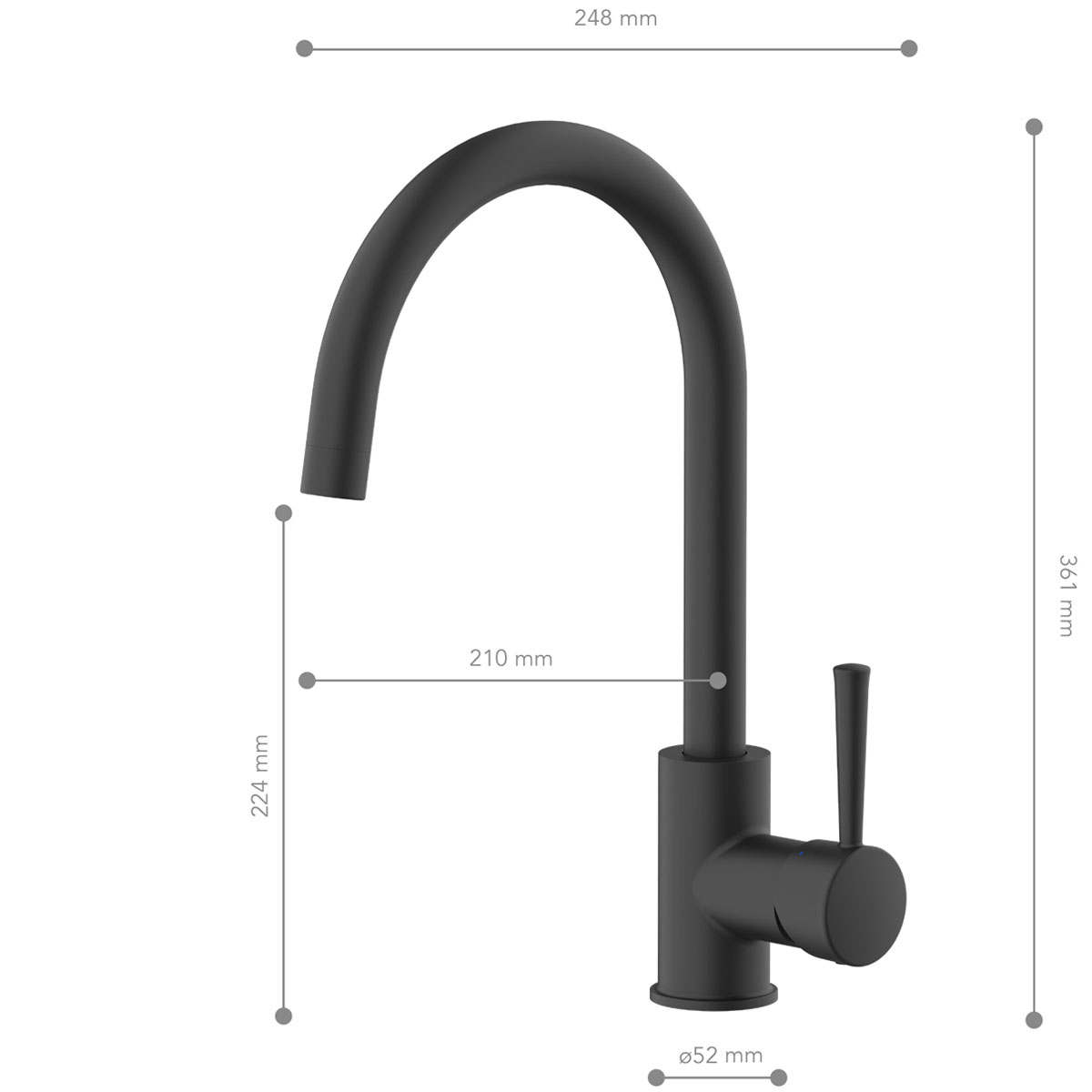 Lenz  Küchenarmatur MANA schwarz Bild 3