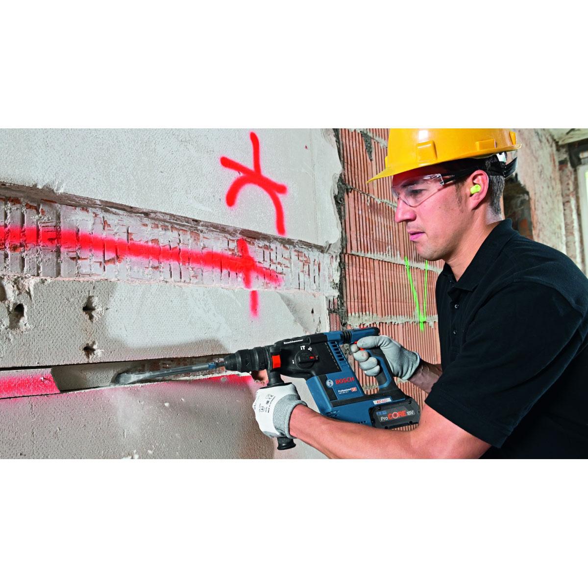 Bosch Professional Akku- Bohrhammer GBH 18V- 26 Solo inkl. L-Boxx 136 und Zusatzhandgriff Bild 4