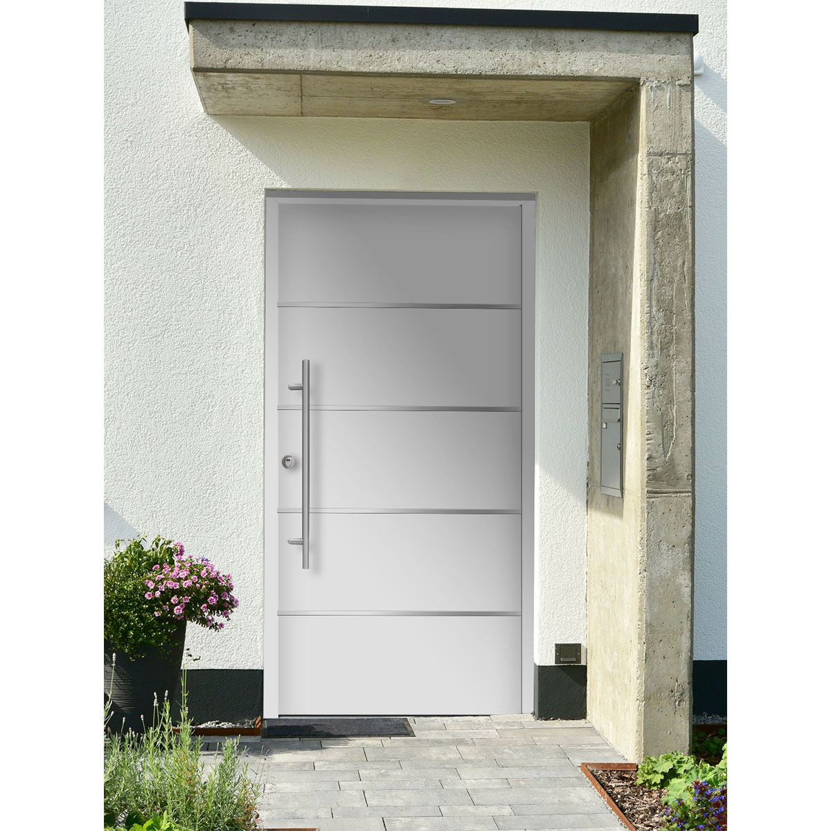 SplenDoor  Premium-Haustür Passivedoor Visby RC2 energiesparend einbruchsicher weiss 100 x 200 cm links Bild 2
