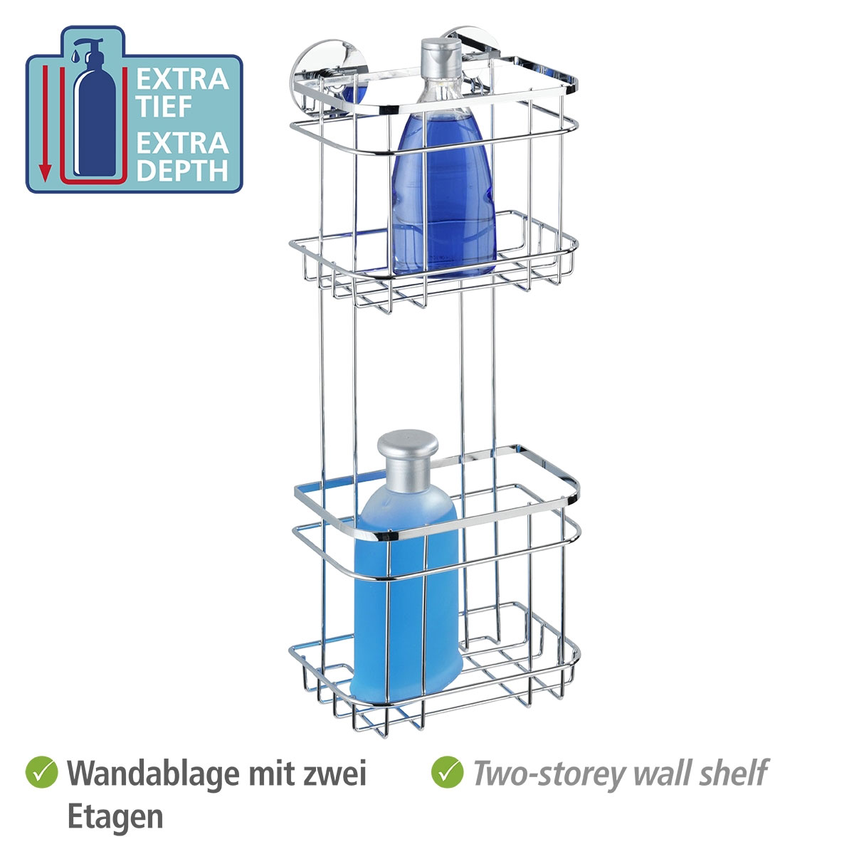 Wenko Turbo-Loc Wandregal 2 Etagen Bild 3