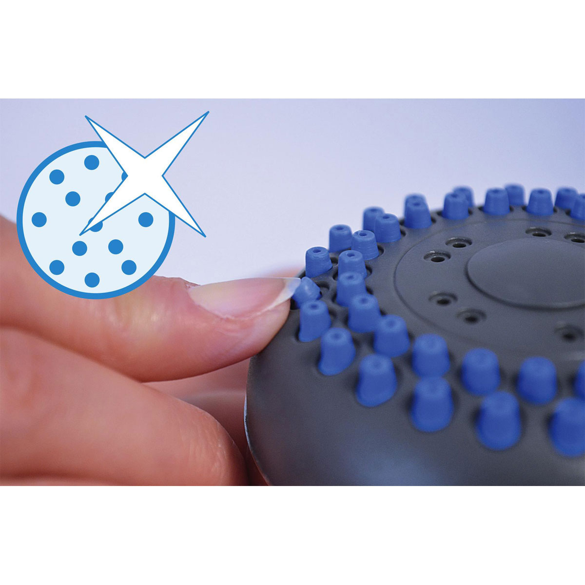 Ridder  Duschkopf Santa Cruz mit Schalter chrom Bild 5