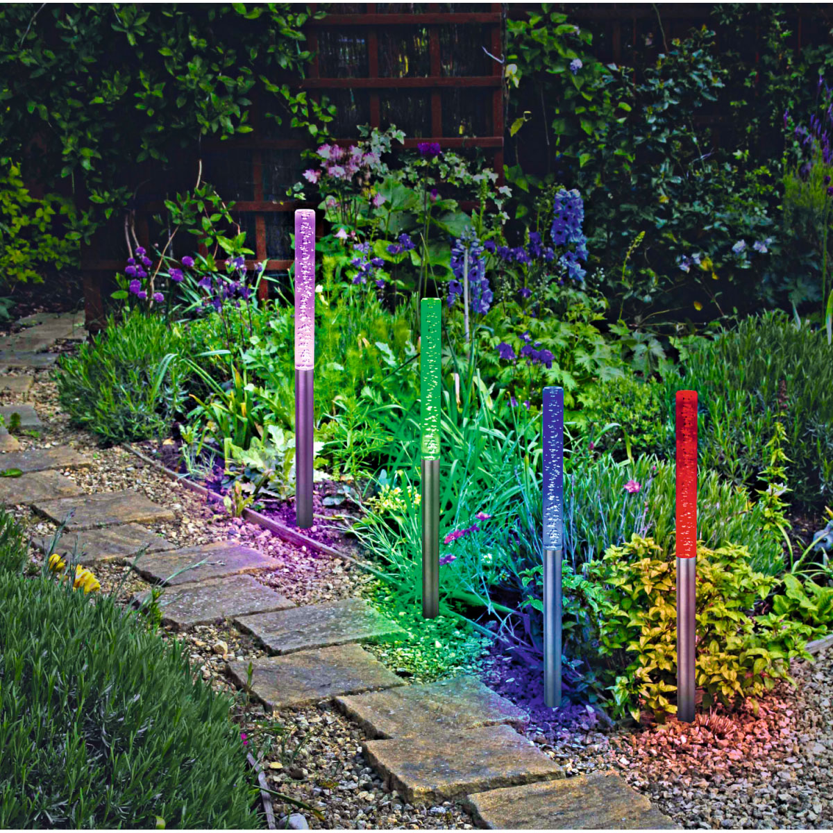 Flector Garten LED-Solar-Bubblestick bunt 4er-Set Bild 2