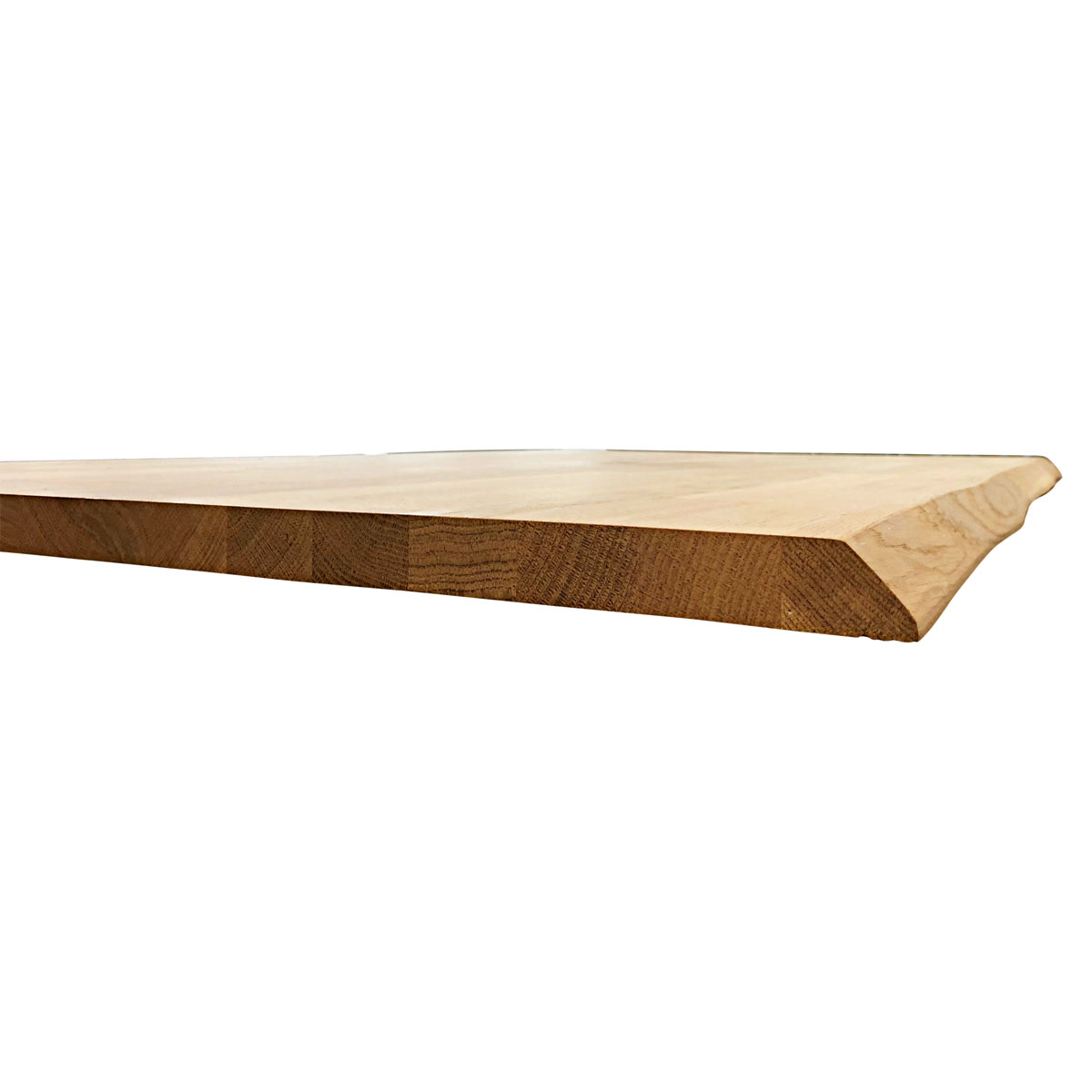 Tischpl Eiche 2 Laengsk Baumkante roh gezinkt 1200 x 800 x 26 mm Bild 2